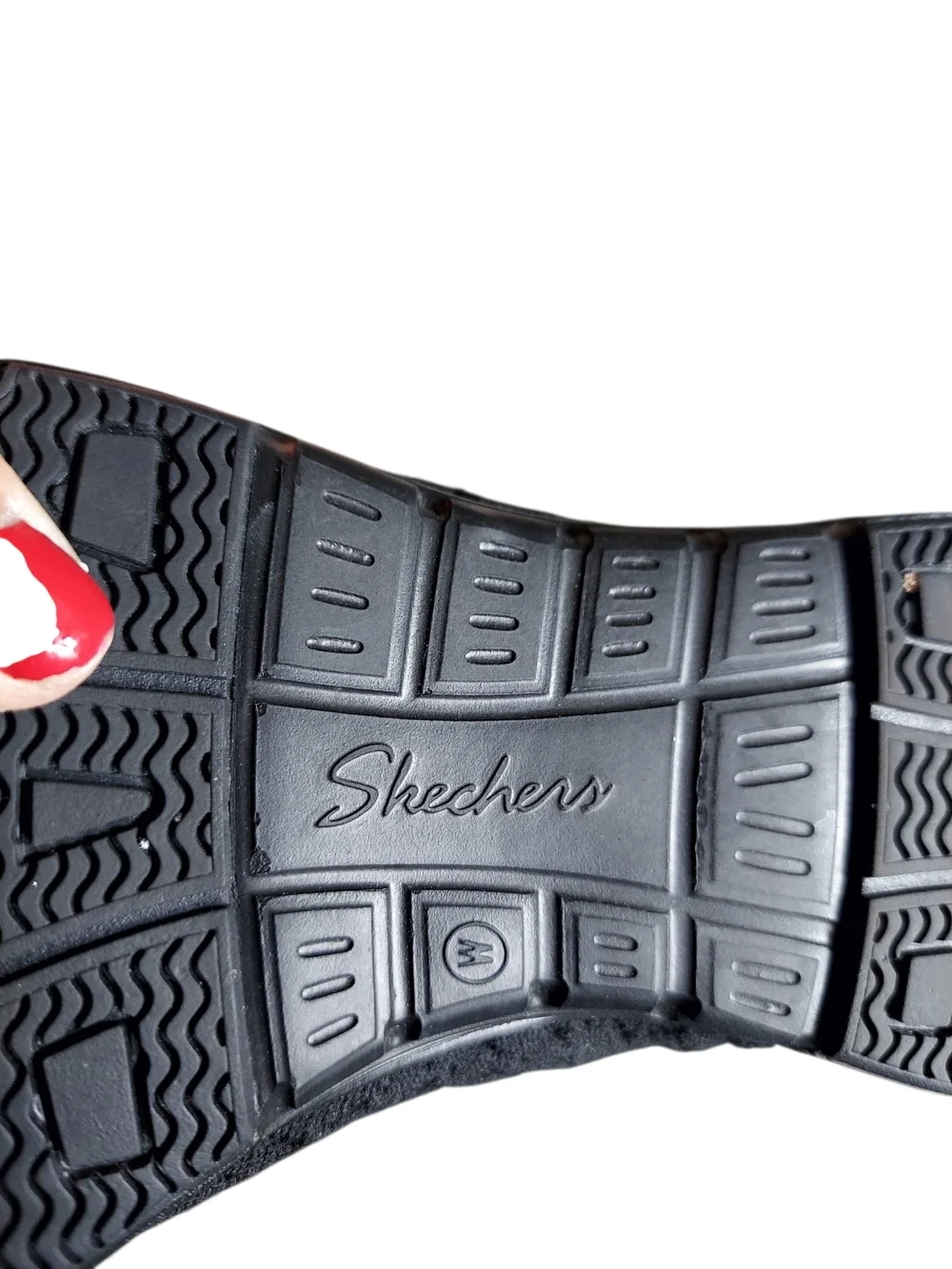 Skechers Relaxed Fit Wide Fit Black Scalloped Edge Slip-On Sneakers Memory Foam
